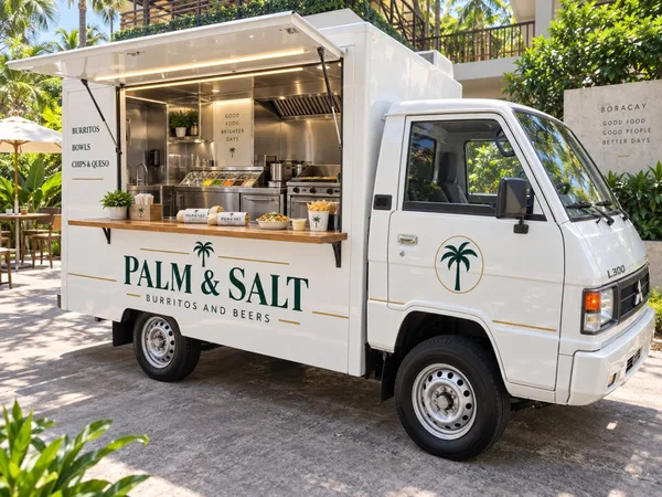Palm & Salt food-truck design in daylight