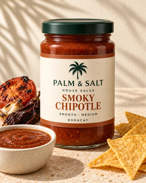 Smoky Chipotle salsa jar design