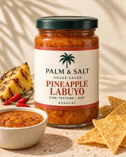 Pineapple Labuyo salsa jar design