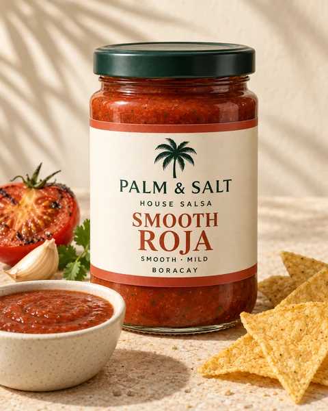 Smooth Roja salsa jar design